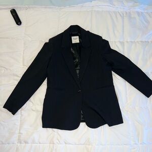 Abercrombie & Fitch Black Women's Single-Button Blazer